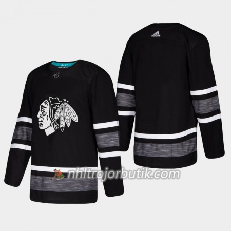 Män Ishockey Chicago Blackhawks tröja Blank Svart 2019 All-Star Adidas Authentic